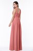 Simple A-line Sleeveless Zip up Floor Length Ruching Plus Size Bridesmaid Dresses