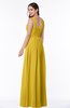 Simple A-line Sleeveless Zip up Floor Length Ruching Plus Size Bridesmaid Dresses