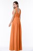 Simple A-line Sleeveless Zip up Floor Length Ruching Plus Size Bridesmaid Dresses