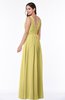 Simple A-line Sleeveless Zip up Floor Length Ruching Plus Size Bridesmaid Dresses