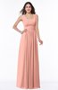 Simple A-line Sleeveless Zip up Floor Length Ruching Plus Size Bridesmaid Dresses