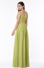 Simple A-line Sleeveless Zip up Floor Length Ruching Plus Size Bridesmaid Dresses
