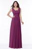 Simple A-line Sleeveless Zip up Floor Length Ruching Plus Size Bridesmaid Dresses