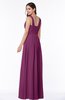 Simple A-line Sleeveless Zip up Floor Length Ruching Plus Size Bridesmaid Dresses