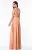 Simple A-line Sleeveless Zip up Floor Length Ruching Plus Size Bridesmaid Dresses