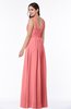 Simple A-line Sleeveless Zip up Floor Length Ruching Plus Size Bridesmaid Dresses