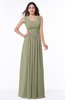 Simple A-line Sleeveless Zip up Floor Length Ruching Plus Size Bridesmaid Dresses