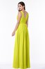 Simple A-line Sleeveless Zip up Floor Length Ruching Plus Size Bridesmaid Dresses