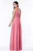 Simple A-line Sleeveless Zip up Floor Length Ruching Plus Size Bridesmaid Dresses