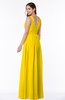 Simple A-line Sleeveless Zip up Floor Length Ruching Plus Size Bridesmaid Dresses