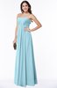 Glamorous A-line Strapless Zip up Floor Length Pleated Plus Size Bridesmaid Dresses
