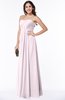 Glamorous A-line Strapless Zip up Floor Length Pleated Plus Size Bridesmaid Dresses