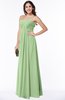 Glamorous A-line Strapless Zip up Floor Length Pleated Plus Size Bridesmaid Dresses
