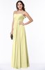 Glamorous A-line Strapless Zip up Floor Length Pleated Plus Size Bridesmaid Dresses