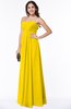 Glamorous A-line Strapless Zip up Floor Length Pleated Plus Size Bridesmaid Dresses