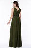 Simple A-line V-neck Chiffon Floor Length Bow Plus Size Bridesmaid Dresses