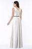 Simple A-line V-neck Chiffon Floor Length Bow Plus Size Bridesmaid Dresses