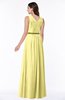 Simple A-line V-neck Chiffon Floor Length Bow Plus Size Bridesmaid Dresses