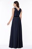 Simple A-line V-neck Chiffon Floor Length Bow Plus Size Bridesmaid Dresses