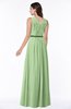 Simple A-line V-neck Chiffon Floor Length Bow Plus Size Bridesmaid Dresses