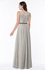 Simple A-line V-neck Chiffon Floor Length Bow Plus Size Bridesmaid Dresses
