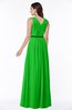 Simple A-line V-neck Chiffon Floor Length Bow Plus Size Bridesmaid Dresses