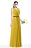 Simple A-line V-neck Chiffon Floor Length Bow Plus Size Bridesmaid Dresses
