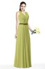 Simple A-line V-neck Chiffon Floor Length Bow Plus Size Bridesmaid Dresses