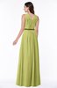 Simple A-line V-neck Chiffon Floor Length Bow Plus Size Bridesmaid Dresses