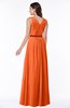 Simple A-line V-neck Chiffon Floor Length Bow Plus Size Bridesmaid Dresses