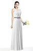 Simple A-line V-neck Chiffon Floor Length Bow Plus Size Bridesmaid Dresses