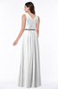 Simple A-line V-neck Chiffon Floor Length Bow Plus Size Bridesmaid Dresses