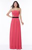 Classic Strapless Half Backless Chiffon Pleated Plus Size Bridesmaid Dresses