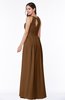 Plain A-line Jewel Sleeveless Zip up Floor Length Bridesmaid Dresses
