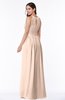 Plain A-line Jewel Sleeveless Zip up Floor Length Bridesmaid Dresses