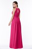 Plain A-line Jewel Sleeveless Zip up Floor Length Bridesmaid Dresses