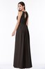 Plain A-line Jewel Sleeveless Zip up Floor Length Bridesmaid Dresses