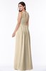 Plain A-line Jewel Sleeveless Zip up Floor Length Bridesmaid Dresses
