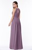 Plain A-line Jewel Sleeveless Zip up Floor Length Bridesmaid Dresses