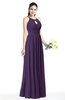 Plain A-line Jewel Sleeveless Zip up Floor Length Bridesmaid Dresses