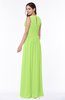 Elegant A-line Jewel Chiffon Floor Length Plus Size Bridesmaid Dresses