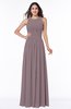 Elegant A-line Jewel Chiffon Floor Length Plus Size Bridesmaid Dresses