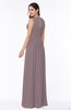Elegant A-line Jewel Chiffon Floor Length Plus Size Bridesmaid Dresses
