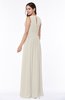 Elegant A-line Jewel Chiffon Floor Length Plus Size Bridesmaid Dresses