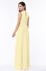 Elegant A-line Jewel Chiffon Floor Length Plus Size Bridesmaid Dresses