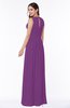 Elegant A-line Jewel Chiffon Floor Length Plus Size Bridesmaid Dresses