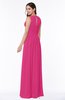 Elegant A-line Jewel Chiffon Floor Length Plus Size Bridesmaid Dresses