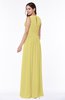 Elegant A-line Jewel Chiffon Floor Length Plus Size Bridesmaid Dresses