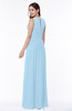 Elegant A-line Jewel Chiffon Floor Length Plus Size Bridesmaid Dresses