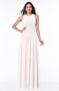 Elegant A-line Jewel Chiffon Floor Length Plus Size Bridesmaid Dresses